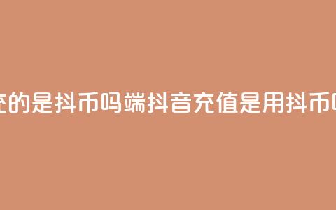 抖音ios代充的是抖币吗 - iOS端抖音充值是用抖币吗？!  第1张