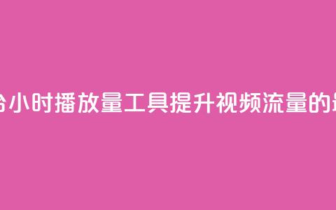 24小时播放量平台(24小时播放量工具-提升视频流量的最佳平台)  第1张