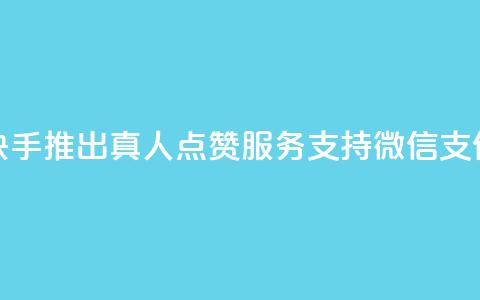 快手推出真人点赞服务支持微信支付  第1张
