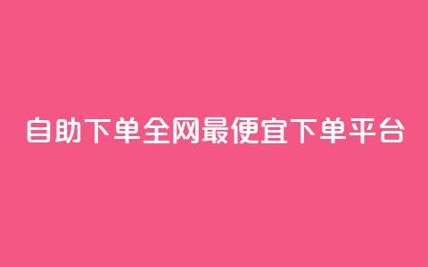 自助下单全网最便宜下单平台,熊猫业务下单平台 - ks业务在线下单平台 抖音点赞24小时在线超低价  第1张