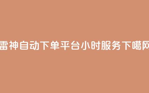 KS雷神自动下单平台24小时服务  第1张