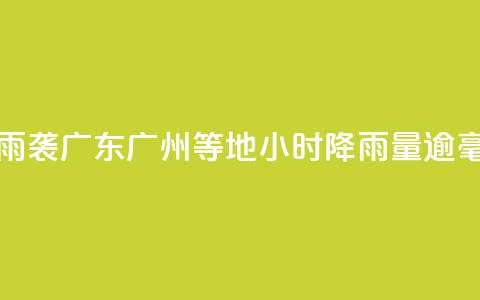 雷雨袭广东 广州等地3小时降雨量逾50毫米  第1张