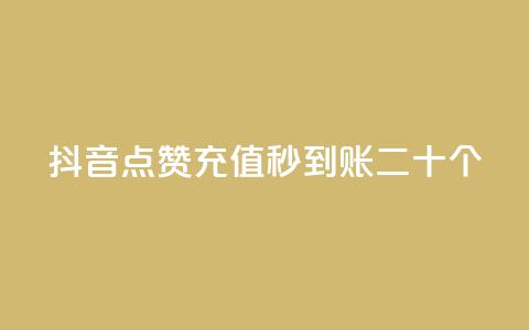 抖音点赞充值秒到账二十个  第1张