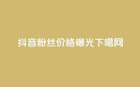 抖音粉丝价格曝光  第1张