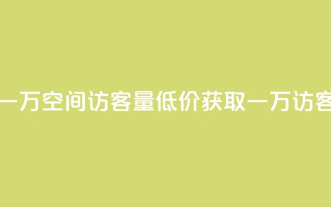 低价刷一万qq空间访客量(低价获取一万QQ访客)  第1张