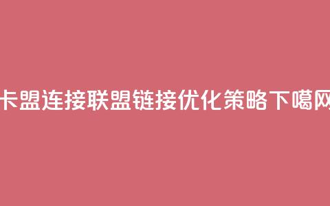 卡盟连接(联盟链接优化策略)  第1张