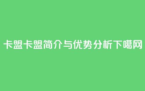 947卡盟 - 947卡盟简介与优势分析~  第1张