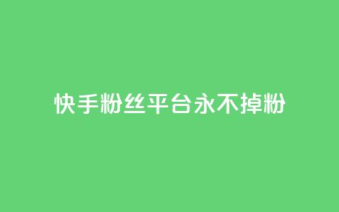 快手粉丝平台+永不掉粉,ks如何假实名认证 - qq云商城永久赞 qq免费个性名片  第1张