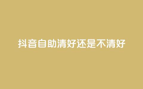抖音自助清好还是不清好 - 抖音自助清理是否有必要？你必须看这篇文章!  第1张
