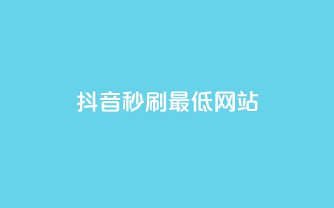 抖音秒刷最低网站 - 抖音秒刷服务最低价网站推荐！  第1张
