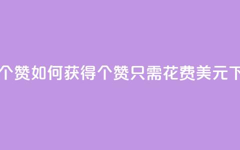 一元100个赞 - 如何获得100个赞只需花费1美元!  第1张