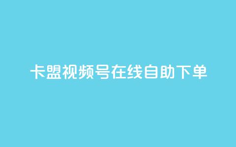 卡盟视频号在线自助下单 - 卡盟视频号自助下单全新体验在线服务~  第1张