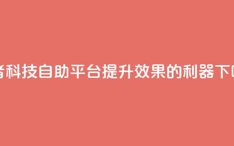 王者科技自助平台：提升SEO效果的利器  第1张