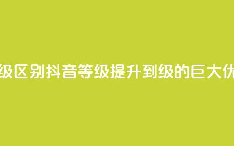 抖音1-60级与75级区别 - 抖音等级提升到75级的巨大优势!  第1张