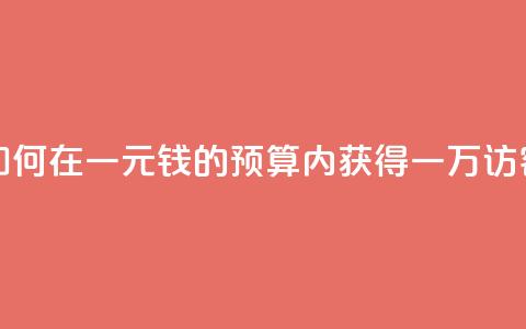 如何在一元钱的预算内获得一万访客？  第1张