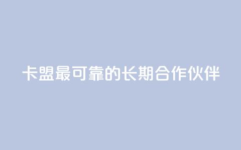卡盟最可靠的长期合作伙伴  第1张