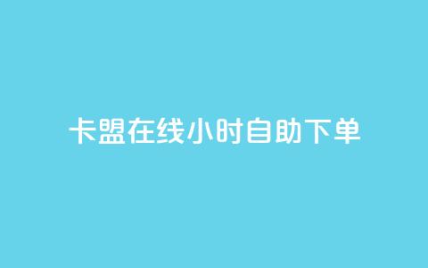 卡盟在线24小时自助下单 - 刷粉网站代理怎么做  第1张