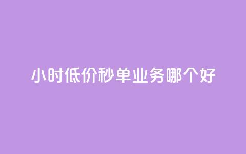 24小时低价秒单业务哪个好 - 24小时低价秒单服务推荐与比较!  第1张