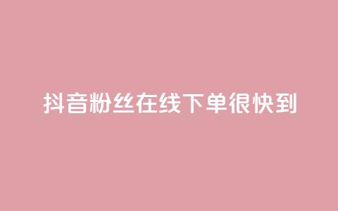 抖音粉丝在线下单很快到,抖音50级账号出售多少钱 - 抖音推广代运营 快手推广引流  第1张
