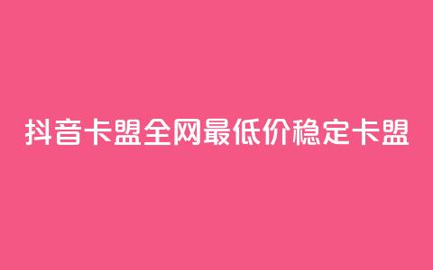 抖音卡盟全网最低价稳定卡盟,网红助手平台哪个好用 - 抖音双击24小时在线 ks24小时自助服务平台  第1张