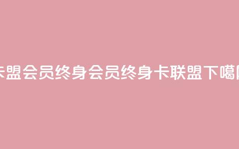 卡盟qq会员 终身(QQ会员终身卡联盟)  第1张