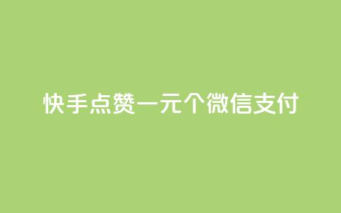 快手点赞一元100个微信支付,ks涨粉丝1元1000个粉丝 - 快手一个作品1000赞 Ks秒单双击  第1张