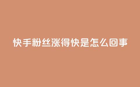 快手粉丝涨得快是怎么回事,qq主页点赞多的女孩 - pdd砍一刀助力助力平台官网 拼多多助力有风险吗  第1张