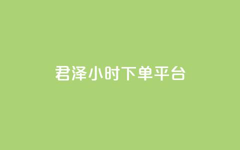君泽24小时下单平台,点赞24小时下单微信支付 - qq一天自动引流5万人 九梦业务下单  第1张