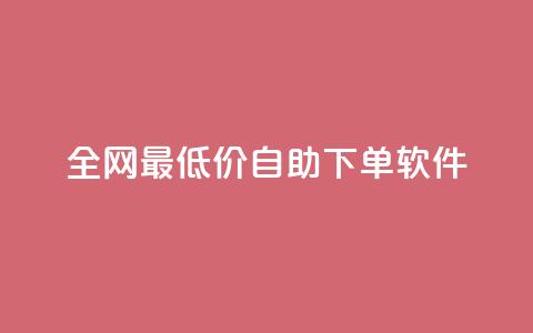 全网最低价自助下单软件,ks自动下单平台 - qq赞0.1元一万 qq号自助下单  第1张