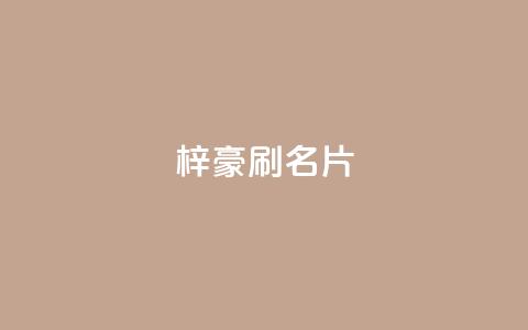 梓豪刷名片,ks双击购买 - 快手里面怎么没点赞 ks超低价自助下单软件  第1张