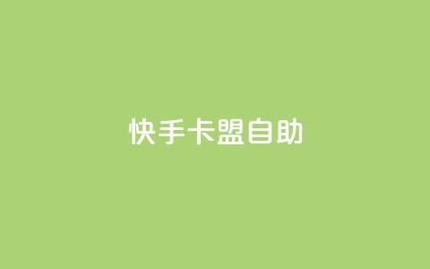 快手卡盟自助,卡盟辅助平台 - 一元买赞app qq空间今日访客跟浏览量关系  第1张