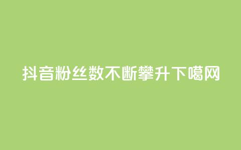 抖音粉丝数不断攀升  第1张
