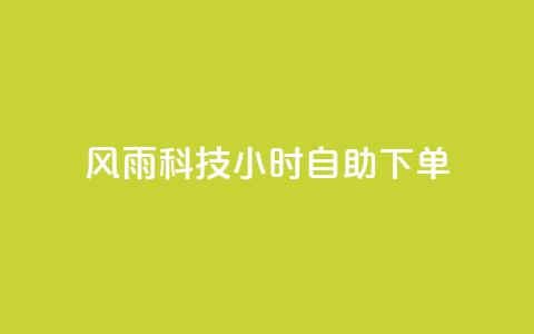 风雨科技24小时自助下单 - 风雨科技推出全天候自助下单服务~  第1张