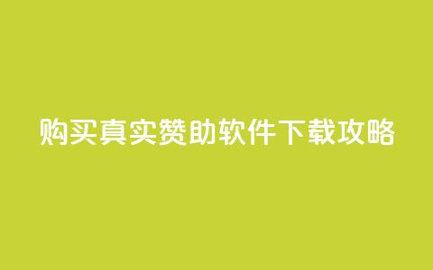 购买真实赞助软件下载攻略  第1张