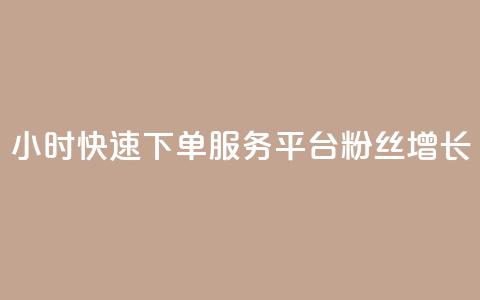 24小时快速下单服务平台粉丝增长  第1张