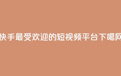 快手最受欢迎的短视频平台  第1张
