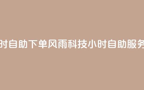 风雨科技24小时自助下单 - 风雨科技24小时自助服务订购！  第1张