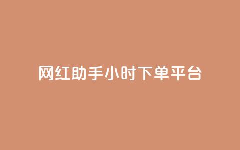网红助手24小时下单平台 - 网红助手24小时快速下单平台全新上线~  第1张