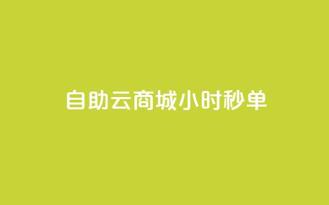 自助云商城24小时秒单 - 全天候自助云商城秒杀服务 助你快速下单~  第1张