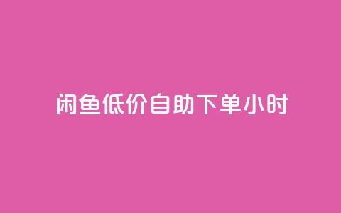 闲鱼低价自助下单24小时,一元秒杀 - dy24小时自助业务下单超稳定 快手业务在线下单平台全网最低  第1张