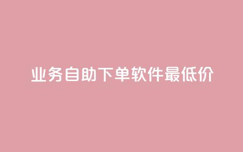ks业务自助下单软件最低价 - 最低价款KS业务自助下单软件~  第1张