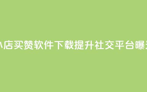 云小店买赞软件下载 - 云小店买赞软件下载：提升社交平台曝光不可或缺的利器~  第1张