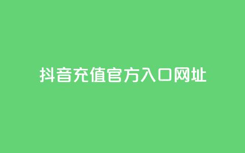 抖音充值官方入口网址 - 抖音官方充值入口渠道推荐！  第1张