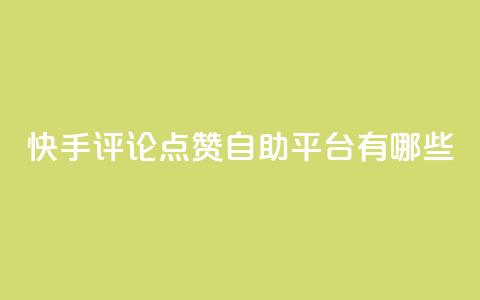 快手评论点赞自助平台有哪些,qq免费一万访客软件 - QQ名赞购买入口 24h自助下单商城秒到  第1张
