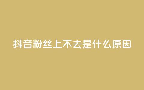 抖音粉丝上不去是什么原因,qq访客量一万购买 - ks直播平台正规吗 176自助云商城  第1张