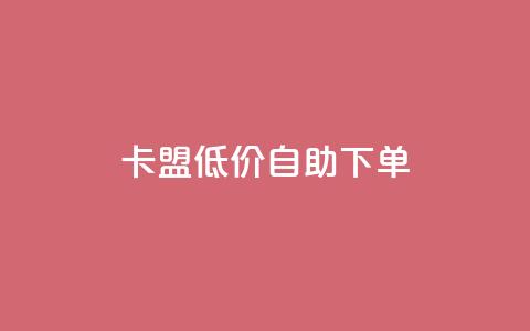 卡盟低价自助下单 - qq自助下单24小时平台  第1张