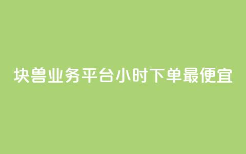 块兽业务平台24小时下单最便宜,卡盟平台登录入口 - qq免费一万访客网站 自助平台  第1张