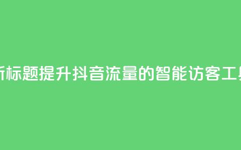 新标题：提升抖音流量的智能访客工具  第1张