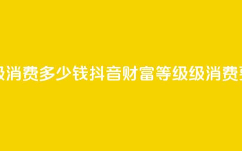 抖音24级财富等级消费多少钱 - 抖音财富等级24级消费要求揭秘！  第1张