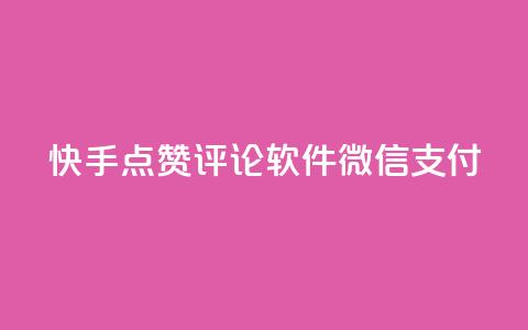 快手点赞评论软件微信支付 - 一元一万抖音粉丝  第1张